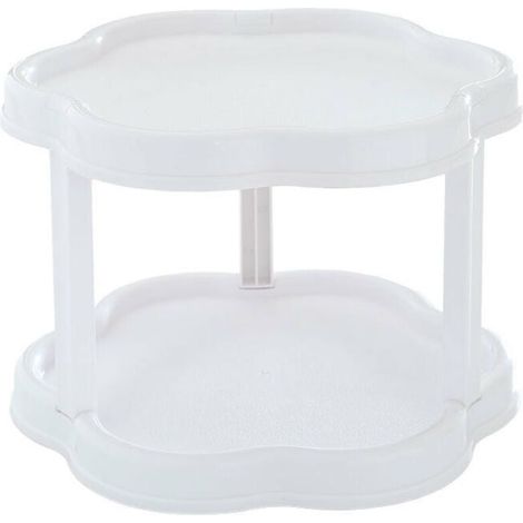 Cuisine a poser étagère a épices rotatives Étagère à Épices Porte Épice Rotative Étagère à Épice Support de Stockage epices rangement cuisine petit plateau tournant pour epices blanc, (1/4)