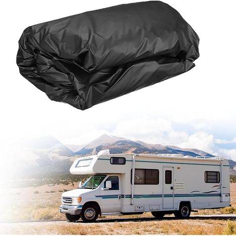 Bache Camping Car,Couverture Universelle 210D pour Caravane Universelle,avec Sac de Rangement,Protection UV,Protection Solaire,pour RV Camion(7.5 x 3 m) (1/5)