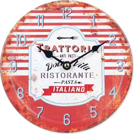 Signes Grimalt Orologio da muro adorno  Orologi arancioni da parete 3x20x20cm 18174