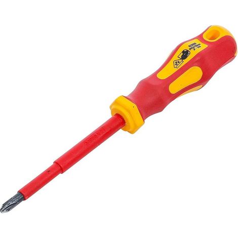 Tournevis Spécial VDE Cruciforme PH2 100 mm - Isolation Sécurisée - Acier, Pro, 1000 V - D-Work (1/5)
