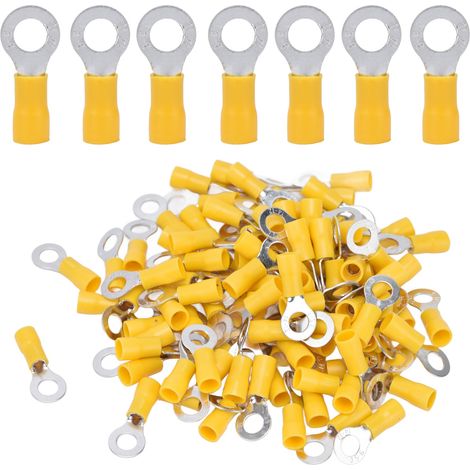 100 pièces bornes à sertir isolées en cuivre PVC pour équipement électrique - connecteurs de fil (1/5)