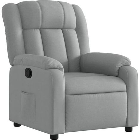 Fauteuil inclinable en tissu gris clair (1/5)
