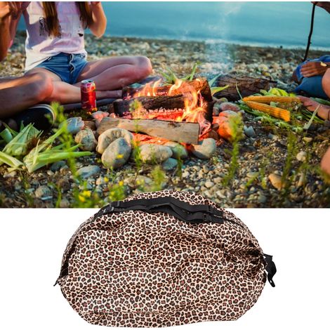 [Sac shopping] Reusable Oxford Leopard Print portable foldable high capacity waterproof shoulder bag (1/5)