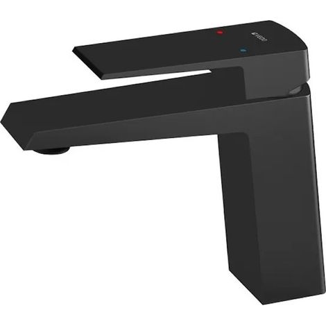 Mitigeur de lavabo sans garniture de vidage (bouchon) noir mat (1/3)