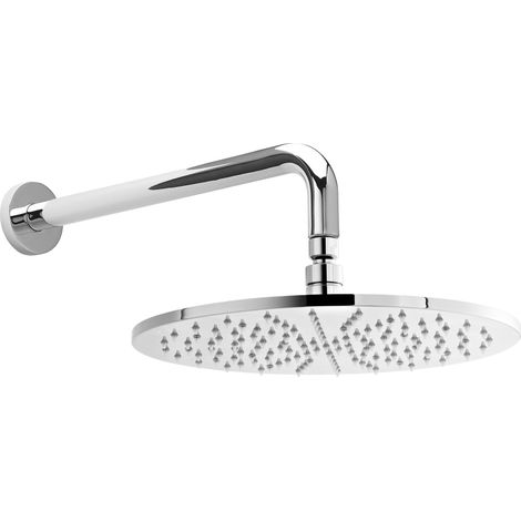Round LED Fixed Shower Head, 300mm - Chrome (1/2)