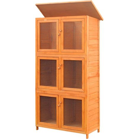 Maison Exclusive - Cage pour animaux 6 compartiments Bois