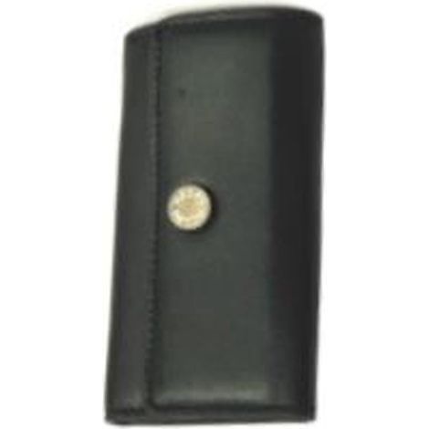Portachiavi nero in pelle, 7x10 cm (kit da 3)