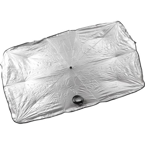Kleiner silberner Auto-Sonnenschutzschirm, UV-Schutz, reflektierende Fensterabdeckung (1/5)