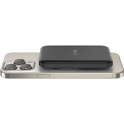 Power bank magnetico LifeMag PB10 MagSafe da 15 W con porta USB-C e capacità di 5000 mAh, completo di cavo USB-C - Nero (1/3)