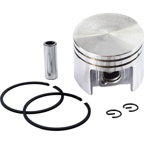Kit de pistón para motor de motosierra MS170 MS180 018 017, reemplaza la pieza número 1130 030 2004 e incluye anillo de retención y juego de anillos de pistón. (1/4)
