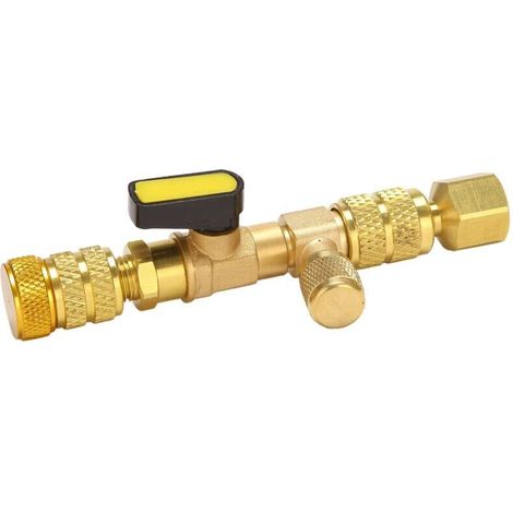 R410A R22 Ventileinsatz-Entferner mit zwei SAE-Anschlüssen (1/4" und 5/16")