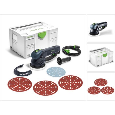 Festool RO 150 FEQ-Plus ROTEX Ponceuse excentrique à engrenage 720W 5mm de course ( 571805 ) dans Systainer + 150x disques abrasifs Rubin (1/5)