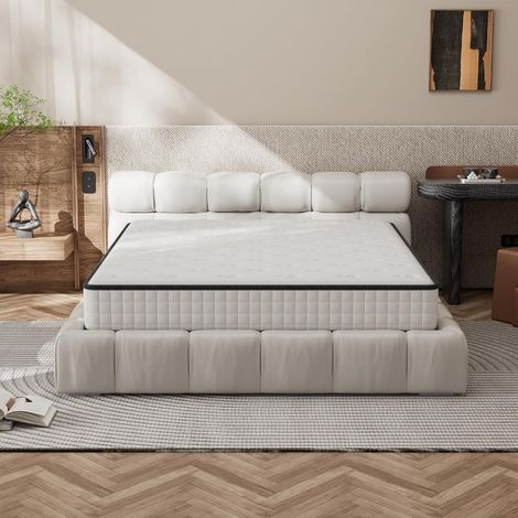 Stanew – Matelas mémoire de forme 140 x 190 cm – Épaisseur 25 cm – Fermeté moyenne – 7 zones de confort – Réversible et hypoallergénique
