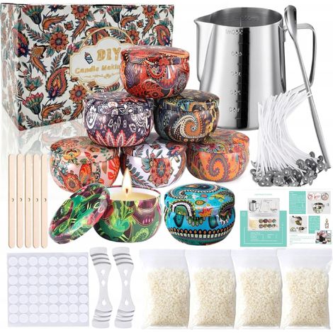 Kit de fabrication de bougies de soja pour Noël, grand coffret cadeau à faire soi-même (1/5)