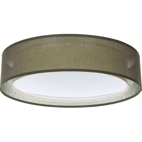 Plafonnier double tissu lumière douce pour intérieur moderne - Ø 50 cm - H16 cm (1/5)
