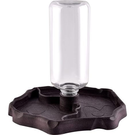 Distributeur d'eau pour Reptile, Abreuvoir Tortue, Mangeoire Gamelle Tortue Terrestre Distributeur 2 en 1 de Nourriture Anti Debordement Plastique Bol Accessoire - Brun (1/5)