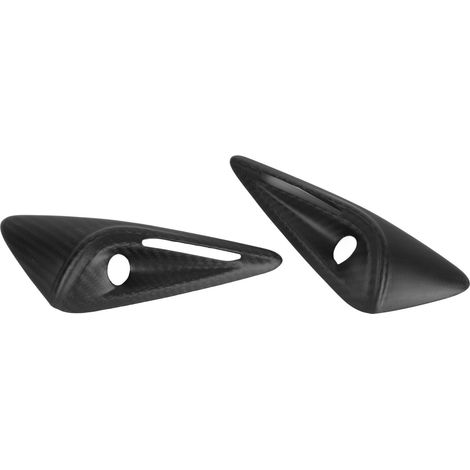Rétroviseur latéral Protection Caméra Extérieur Fibre de Carbone Mat Couvre Caméra Remplacement Paire 1 Compatible Tesla Model X 2023 Garniture (1/5)
