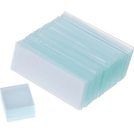 300 Pièces Accessoires pour Microscope Optique Kit de Lames de Verre Vierges Carrées et Lamelles Couvre-objets en Verre Clair pour Usage en Biologie et Microscopie Éducative (1/5)