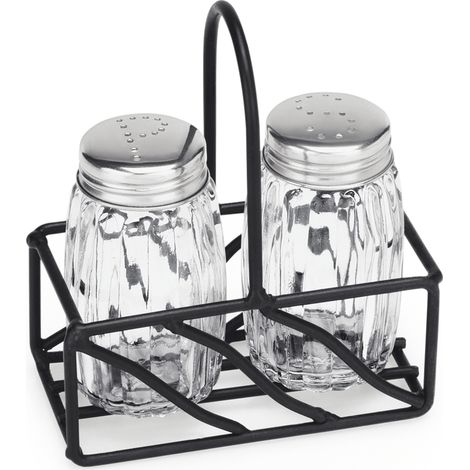 Service Sel et Poivre en Verre/Inox H 110 mm - Was Germany