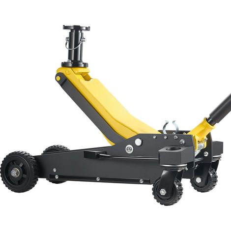 Mophorn Gato hidráulico de perfil bajo con capacidad de 3t, equipado con bomba de elevación rápida de doble pistón y poste de extensión, rango de elevación de 150 a 590 mm, ideal para SUV, automóviles (1/5)