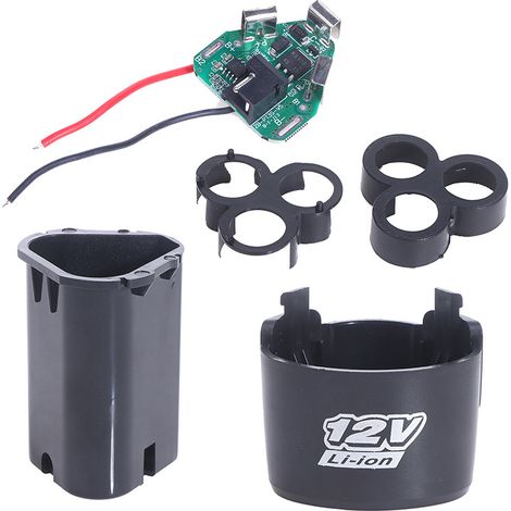 Boîtier en plastique pour carte de protection de batterie, matériau du boîtier pour batterie lithium 12 V, kit de boîtier pour batterie lithium 18650, accessoires pour bloc-batterie (1/5)