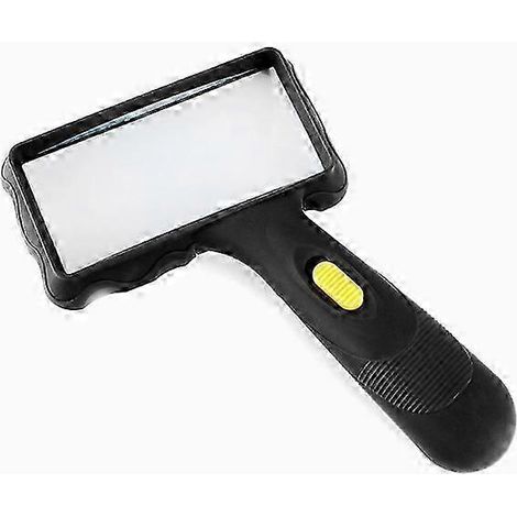 Loupe rectangulaire portative, loupe à lumière LED, loupe de lecture 10x pour seniors, malvoyants, atteints de dégénérescence maculaire. (1/5)