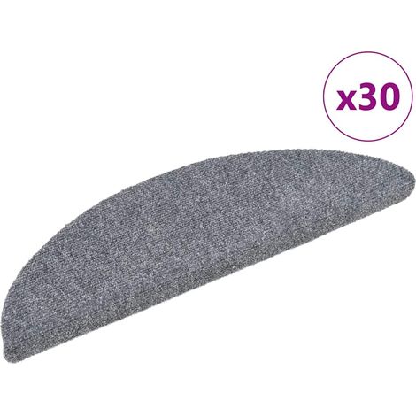 Stufenmatten Selbstklebend 30 Stk. 56x17x3 cm Hellgrau Halbrund