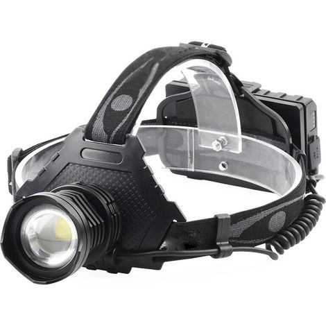 Lampe frontale, LED, étanche, noire (1/5)