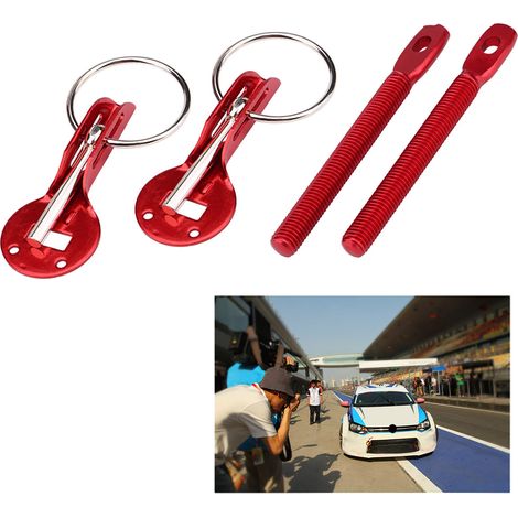 Universelles Motorhaubenverriegelungsset mit rotem Stift für Rennwagen, Federbefestigungsset (1/5)