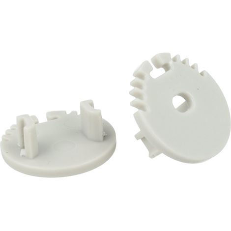 Coppia Tappi Tappini Termine Per Chiusure Profilo Barra Alluminio Tondo BA6002 (1/3)