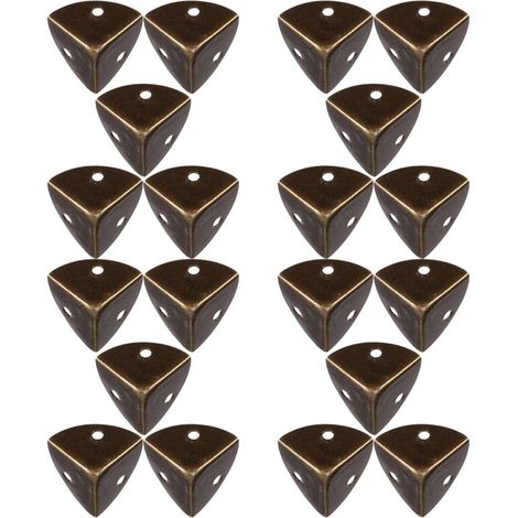 20 protège-coins décoratifs, fer/bois, pour boîtes et meubles (1/5)