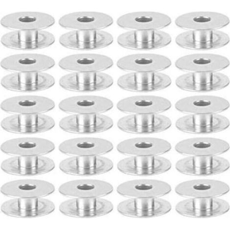100 pcs Bobines De Machine À Coudre, Bobine De Fil en Aluminium Universelle Bobine Vide pour Machine À Coudre Plat Machines À Coudre Industrielles Accessoires