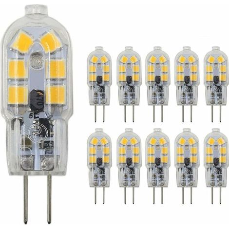 royaluxe -Ampoule LED G4 culot double broches G4 1.5W (équivalent à une ampoule halogène 20W) Ampoule LED 12V blanc chaud 3000K, convient pour plafond paysager sous éclairage hockey sur glace sur le c (1/4)