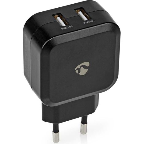 Cargador de pared 24 w funcion de carga rapida 2x 24 a a numero de salidas 2 2x usb a sin cable salida de voltaje unico