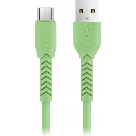 Cable de carga Maxlife USB - microUSB tipo B de 1 m, verde, 3A (1/5)