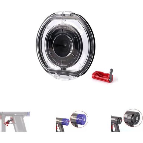 Ersatzdeckel für Dyson V6 DC58 DC59 DC61 DC62 DC72 DC74 Staubbehälter-Bodenklappe SV03 SV07 SV09 Ersatzdeckel mit Ringdichtung, TRIMEC (1/4)