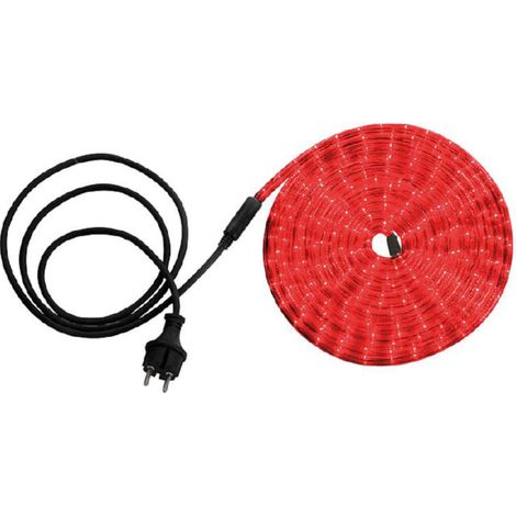 LED Lichterrschlauch rot Außen Garten Terrassenbeleuchtung transparent L 600 cm
