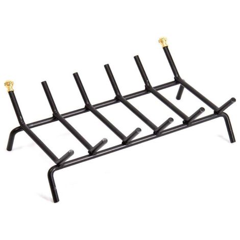 Chenet en fer forgé pour cheminée 55 x 35 x h 16 cm – Support à bûches pour brasero – Matériau durable pour bois dur – Mille