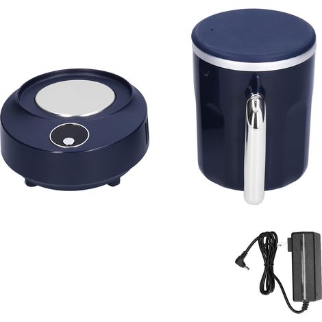 Tasse à café connectée double usage, refroidissement et chauffage rapides, pour bureau, température intelligente réglable, 100-240V, bleu marine, US.