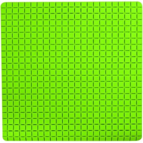 Alfombra de ducha antideslizante caucho reciclable QUADRO 54x54cm Verde MSV