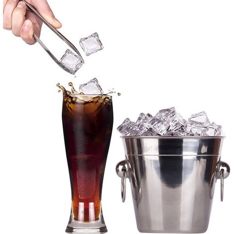 Set da 6 pezzi: pinze per ghiaccio piccole nere, pinze per zucchero, mini pinze da portata in acciaio inossidabile, mini pinze da cucina, pinze per cubetti, pinze da portata con manici lisci (1/5)