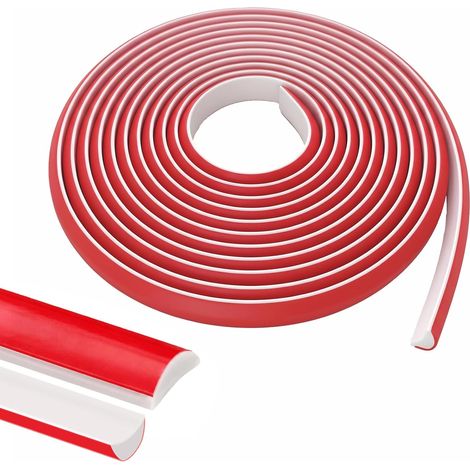 Plinthes décoratives autocollantes - 3,5 m - Flexible - Autocollant - 12 x 9 mm - En TPE - Triangle - Blanc - Plinthe souple pour finition de cuisine, plan de travail de cuisine, plafond (1/5)