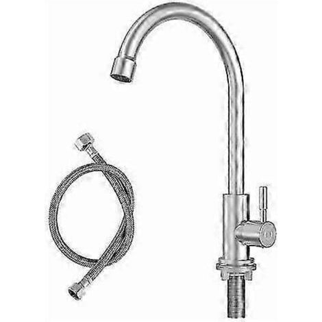 Robinet de cuisine en acier inoxydable pour eau froide, à usage unique P2025041800941 (Pour eau froide uniquement) (1/5)
