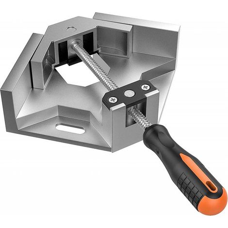 Pince à angle droit, pince de soudage pour étau à 90 angles en alliage d'aluminium avec poignée réglable-gris argenté (1/5)