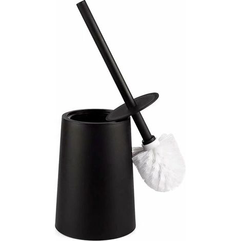Brosse de toilette, Bosse WC avec support, Brosse wc noire design balayette wc plastique pour salle de bain (1/5)