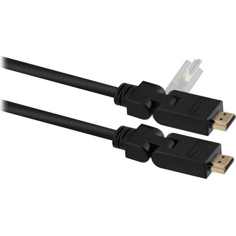 Câble HDMI - T'nB - 2 mètres - Connecteurs or pliables - HDMI V2.0 - Full HD 1920x1080p (1/3)