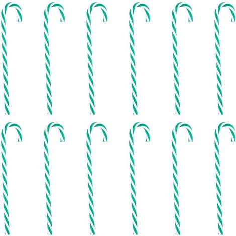 12 pendentifs décoratifs en forme de canne à sucre à suspendre au sapin de Noël-15X3.5X1cm-As Shown