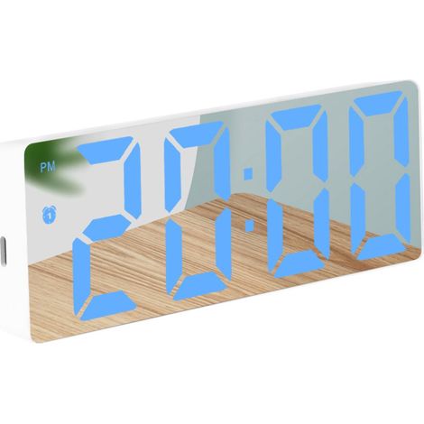 Digitaler Kinderwecker mit LED-Anzeige, ohne Ticken, Schlummerfunktion, Temperaturanzeige und einstellbarer Helligkeit, für Damen und Herren, 15,5 x 6 x 2,5 cm (1/5)
