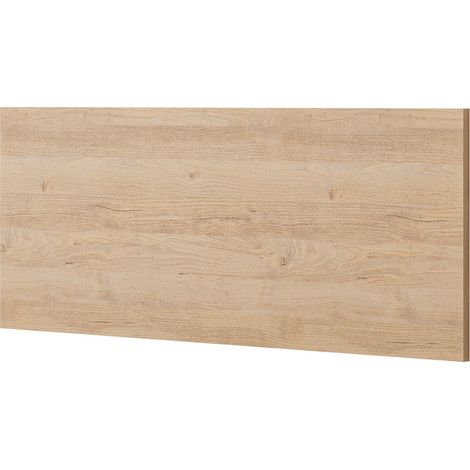 Pegane – Tête de lit en panneaux de particules mélaminés chêne cambrian – Dimensions 110 x 40 cm – Fabrication espagnole – Meuble livré en kit (1/2)