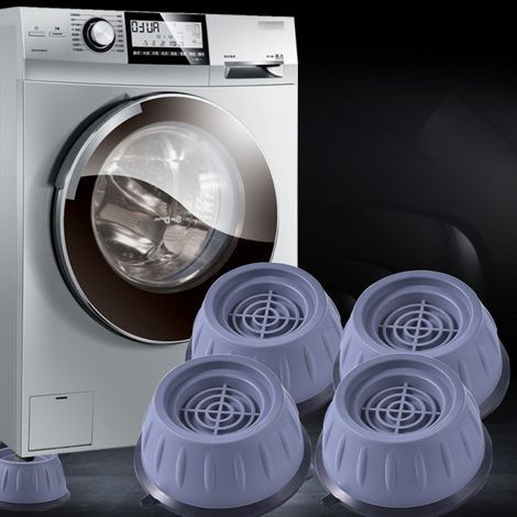 Patas para lavadora, 4 piezas de patas para lavadora con almohadillas de goma, patas antivibración para lavadoras y secadoras, almohadillas antivibración para lavadora (1/5)